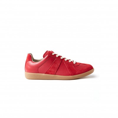 MAISON MARGIELA REPLICA LEATHER AND SUEDE SNEAKERS S57WS0236P1895